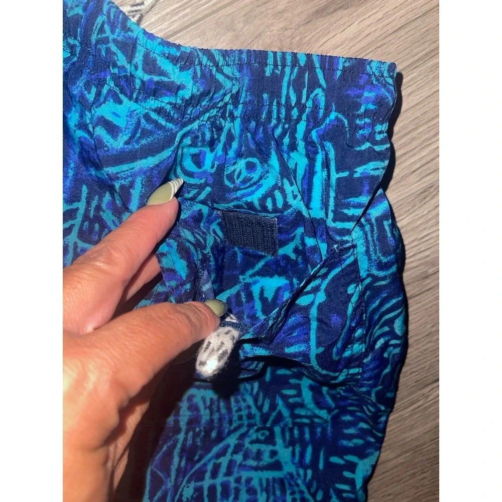Vintage Y2K Bugle Boy Blue 90s Vibe Retro Lined Swim Trunks Men's sz Medium
